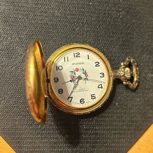 Vintage Swiss Made JC Penny Mechanical Wind Up Pocket Watch